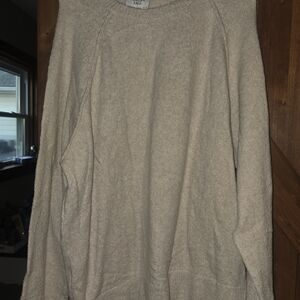 American Eagle Outfitters Cream Crew Neck Sweater